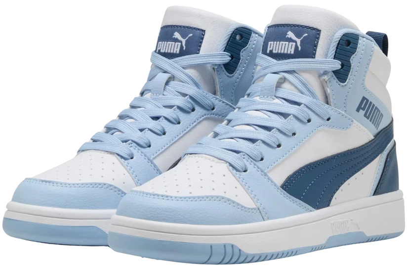 Buty vaikams Puma Rebound V6 Mid balta ir-mėlyna 393831 32 (37,5)