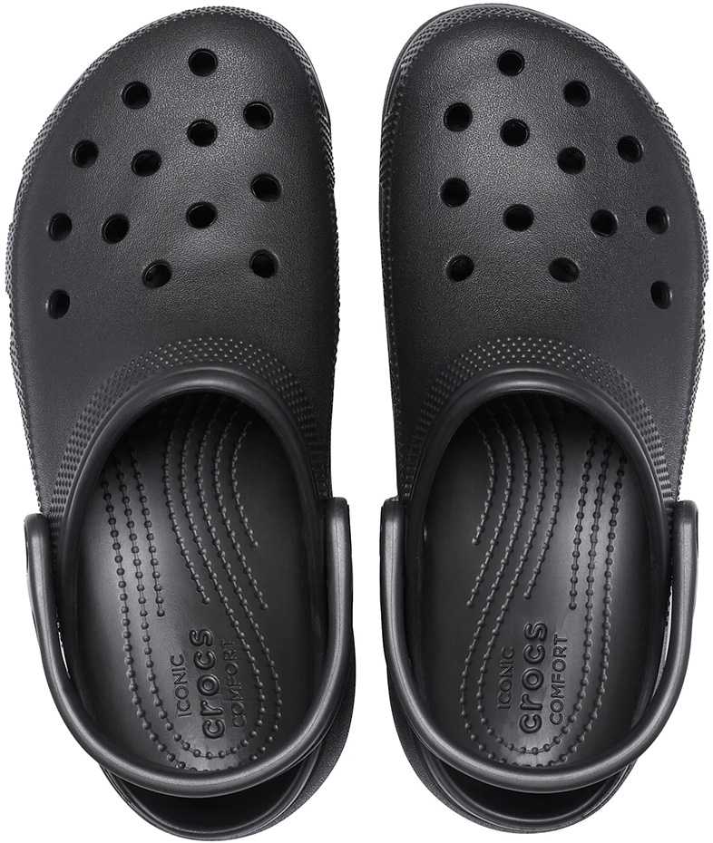 Moteriškos klumpės su paaukštintu padu Crocs Classic Platform, juodos