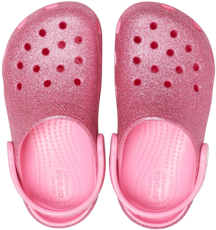 Chodaki vaikams Crocs Classic Glitter Clog rožinė 205441 669 (19-20)