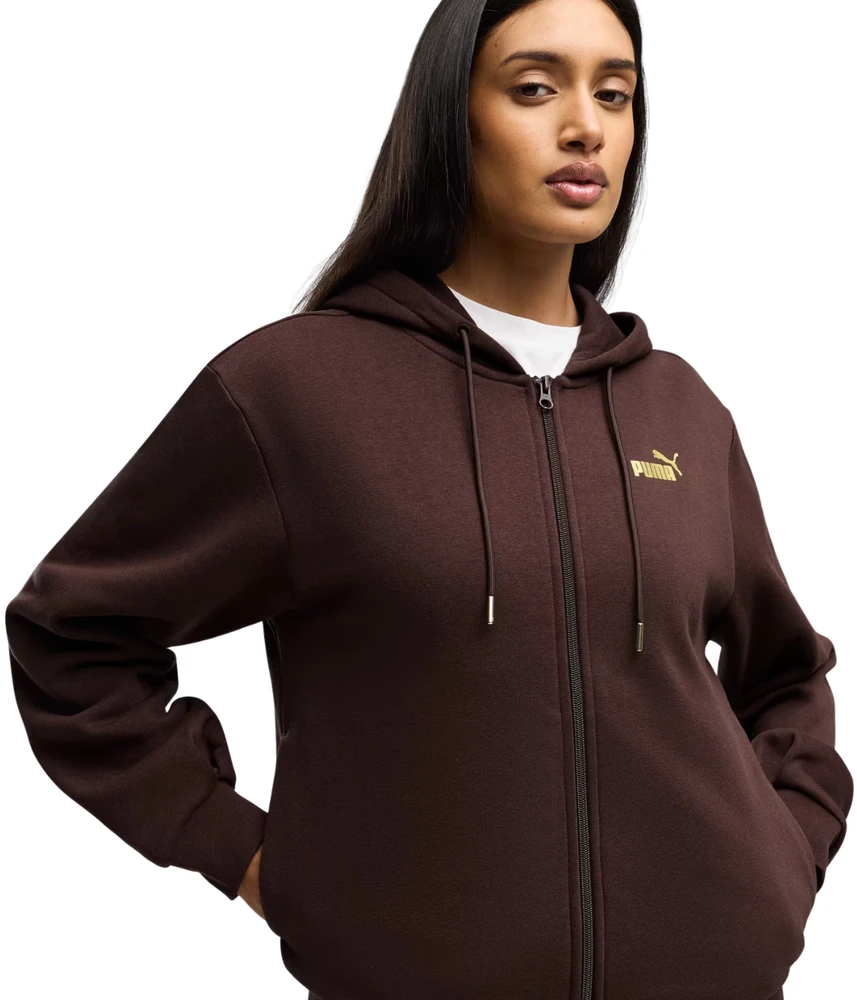 Dres damski Puma Metallic Hooded Standard Sweat ruda 693996 33 (S)