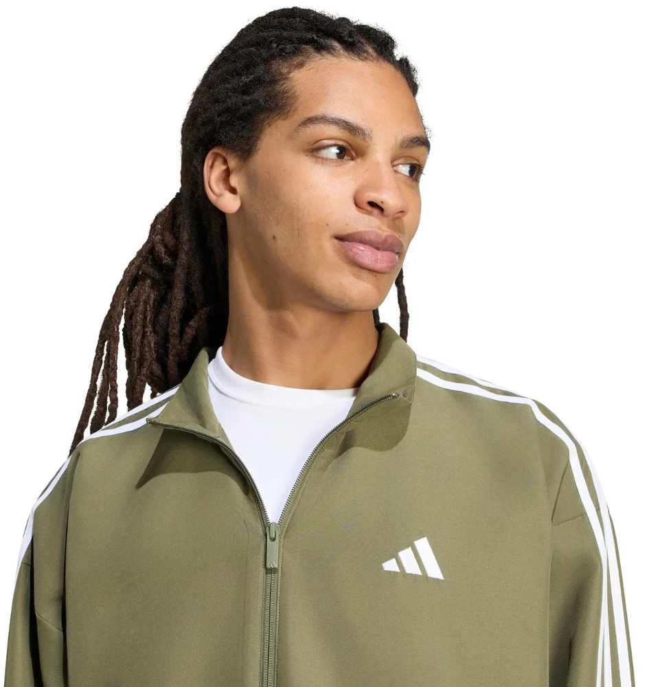 Dres męski adidas 3-Stripes Woven oliwkowy KY2300 (2XL)
