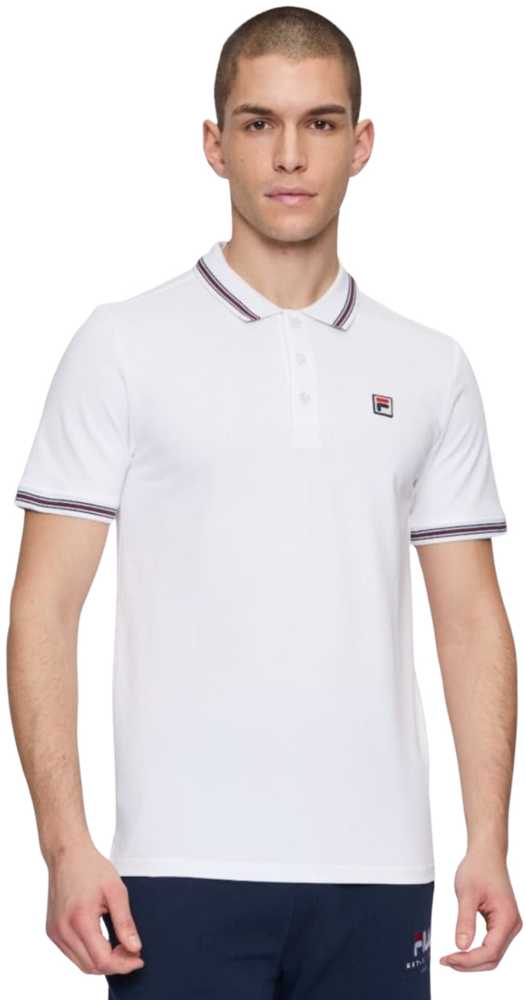 Fila Holdings Vyriški marškinėliai polo Fila Lubbeek balta FAM0898 10001 (XL)