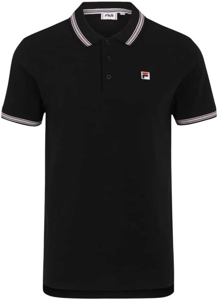 Fila Holdings Vyriški marškinėliai polo Fila Lubbeek juoda FAM0898 80010 (S)