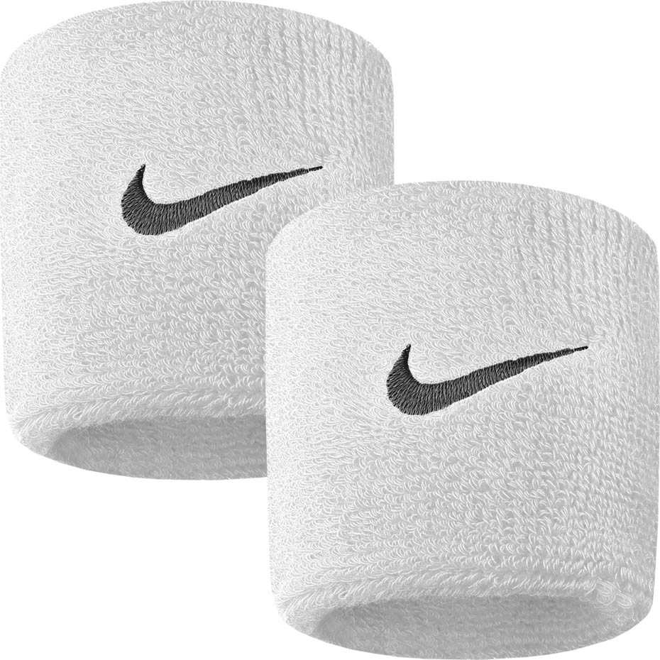 Nike Football Riešinės sportui Nike Swoosh baltos 2vnt. NN04101