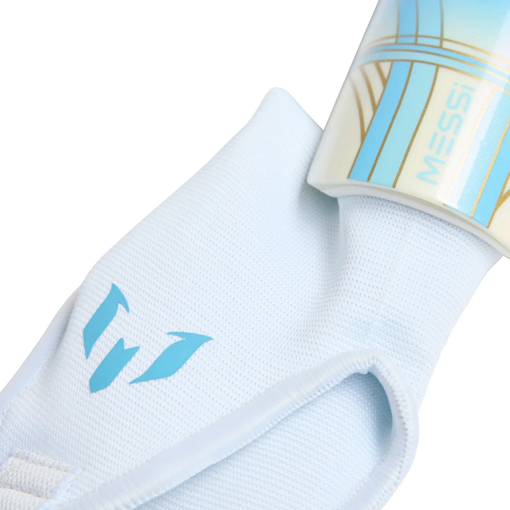 Futbolo apsaugos vaikams adidas Messi Match balta ir-mėlyna KX4137 (S)
