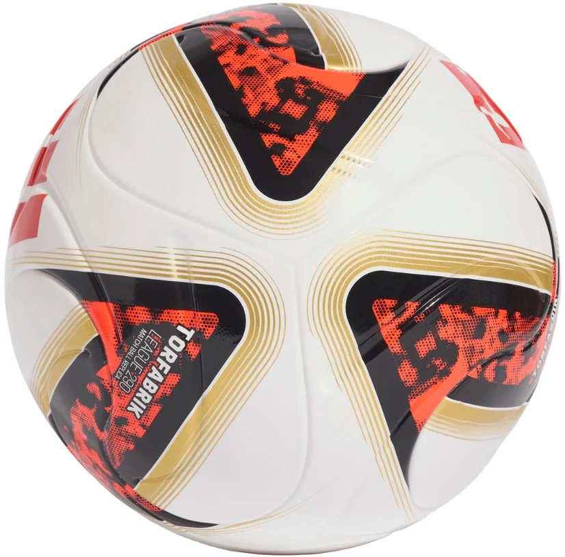 Futbolo kamuolys adidas Bundesliga 26/27 Torfabrik League J290 balta ir-oranžinė-auksinė HY5059 (5)