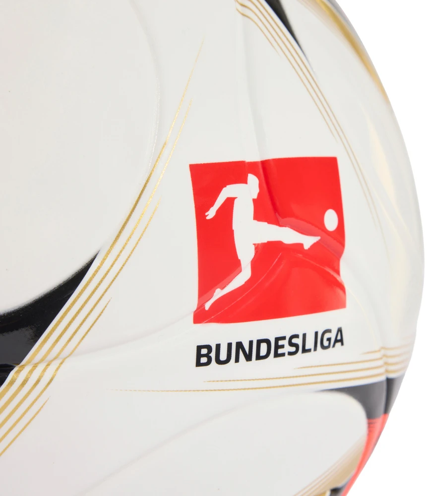 Futbolo kamuolys adidas Bundesliga 26/27 Torfabrik League J350 balta ir-oranžinė-auksinė HY5058 (5)