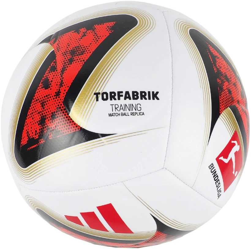 Futbolo kamuolys adidas Bundesliga 26/27 Torfabrik Training balta ir-oranžinė KG6040 (5)