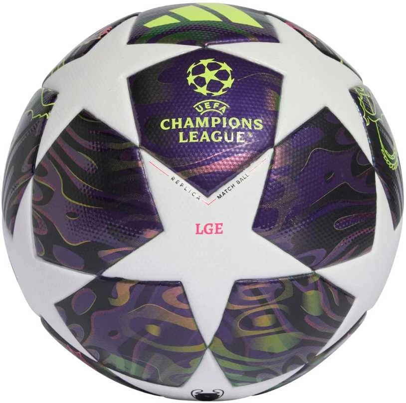 Futbolo kamuolys adidas UCL 25/26 Final League Box violetinė-balta JX9101 (4)