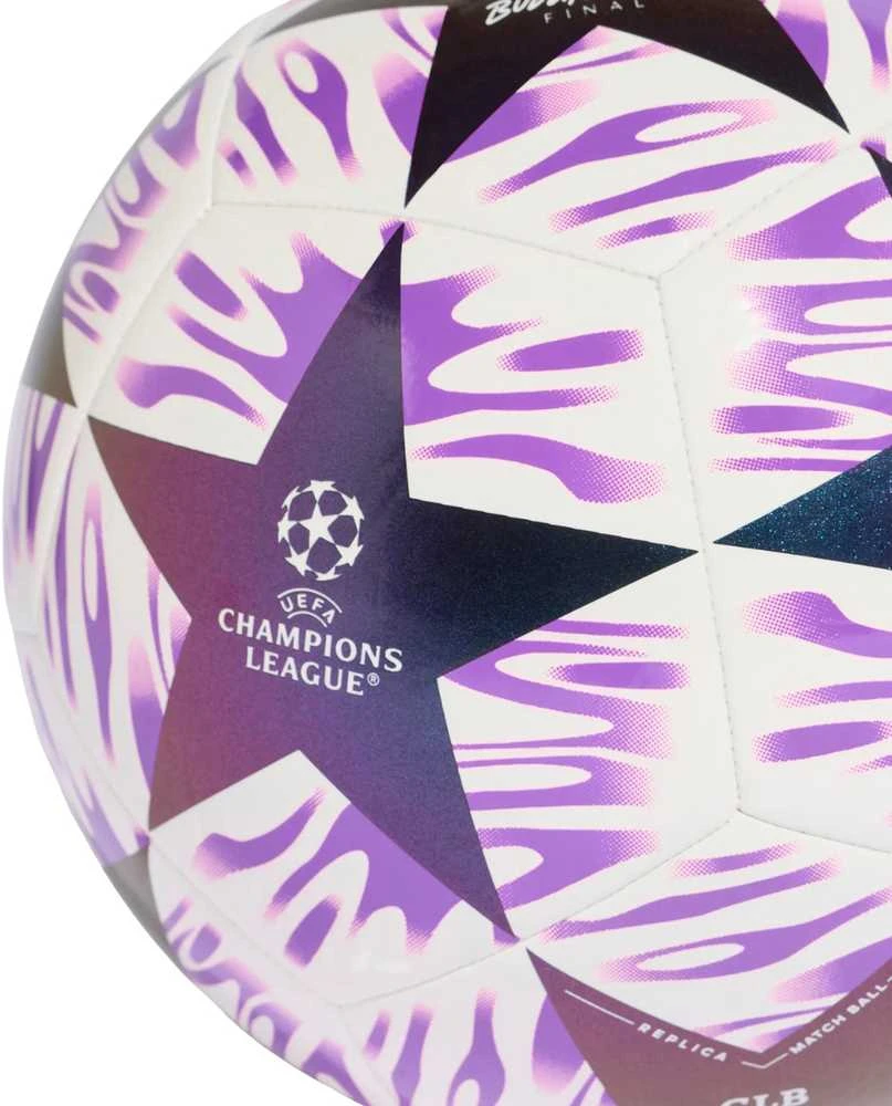 Futbolo kamuolys adidas UCL 25/26 Final Club balta ir-violetinė JX9093 (3)
