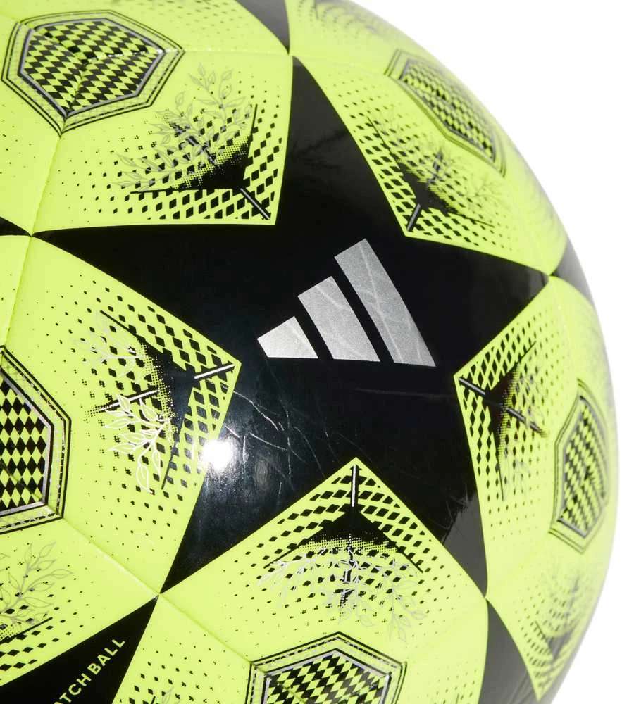 Futbolo kamuolys adidas UCL Club 24/25 Knockout Stages geltona ir-juoda JH1282 (5)