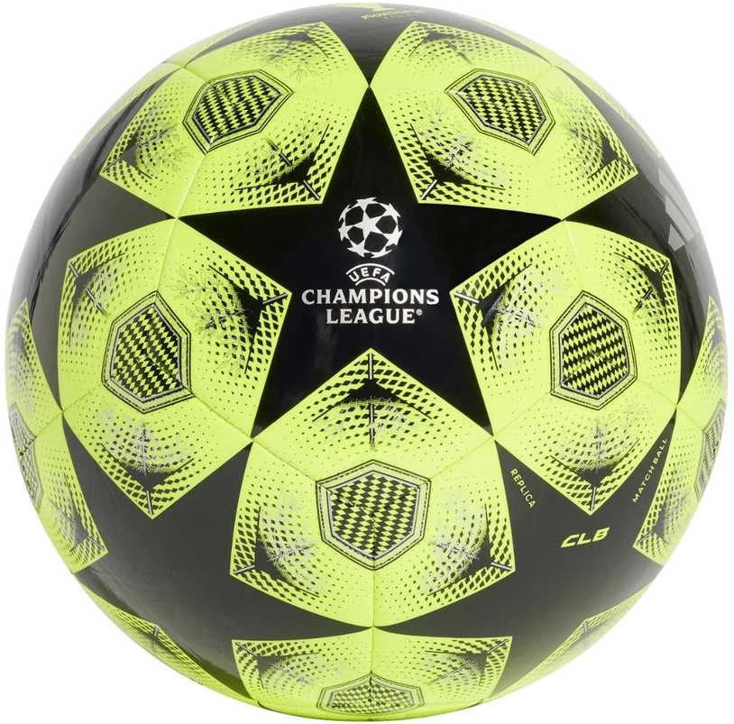 Futbolo kamuolys adidas UCL Club 24/25 Knockout Stages geltona ir-juoda JH1282 (5)