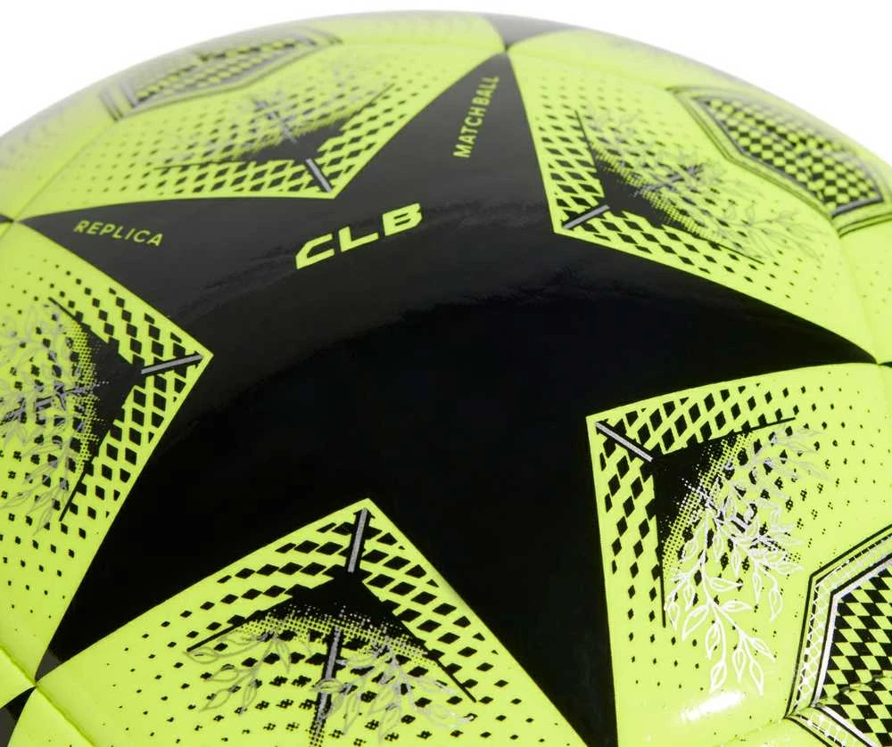 Futbolo kamuolys adidas UCL Club 24/25 Knockout Stages geltona ir-juoda JH1282 (5)