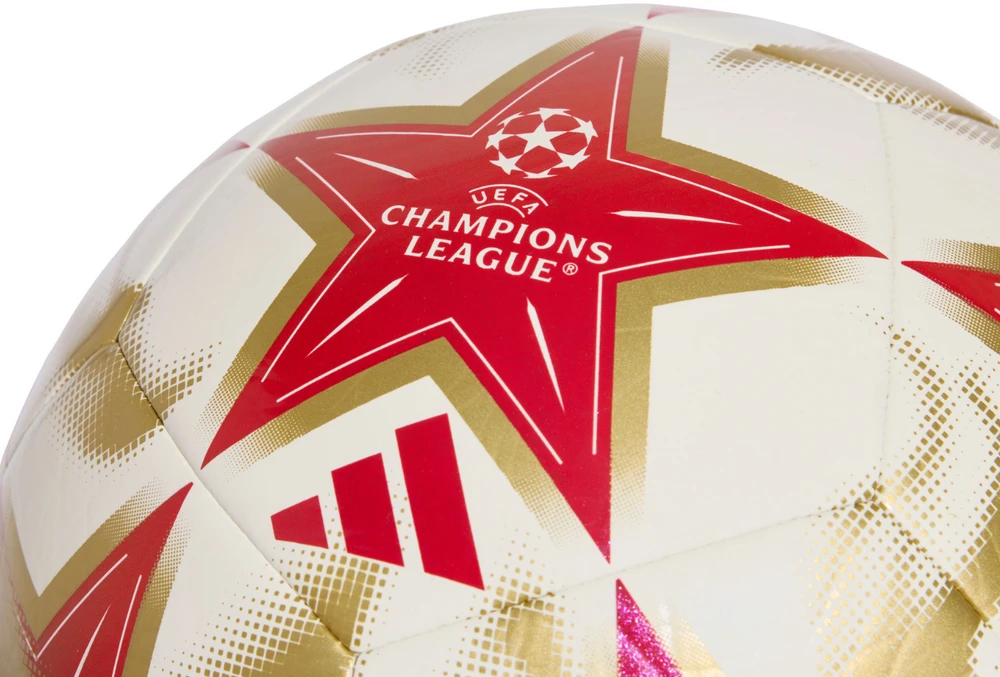 Futbolo kamuolys adidas UCL Club 26/27 League Stage balta ir-raudona-auksinė KE9764 (5)
