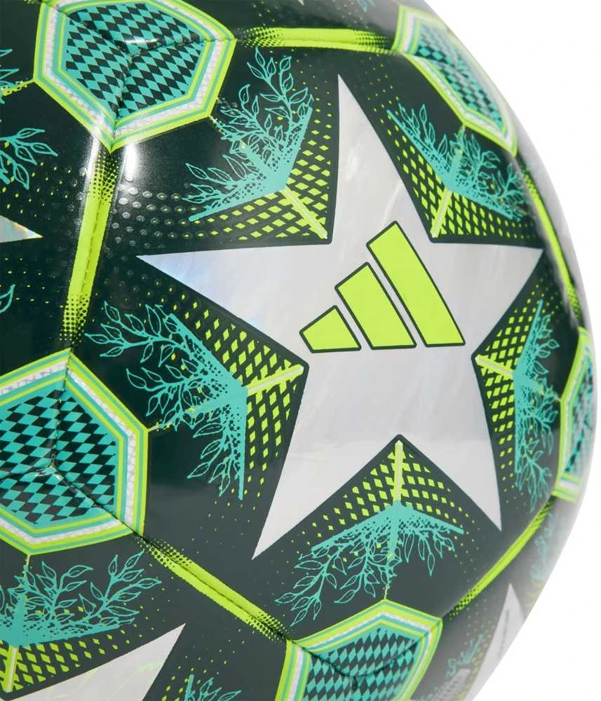 Futbolo kamuolys adidas UCL Training 24/25 Knockout Stages Foil zielono-sidabrinė JH1280 (5)