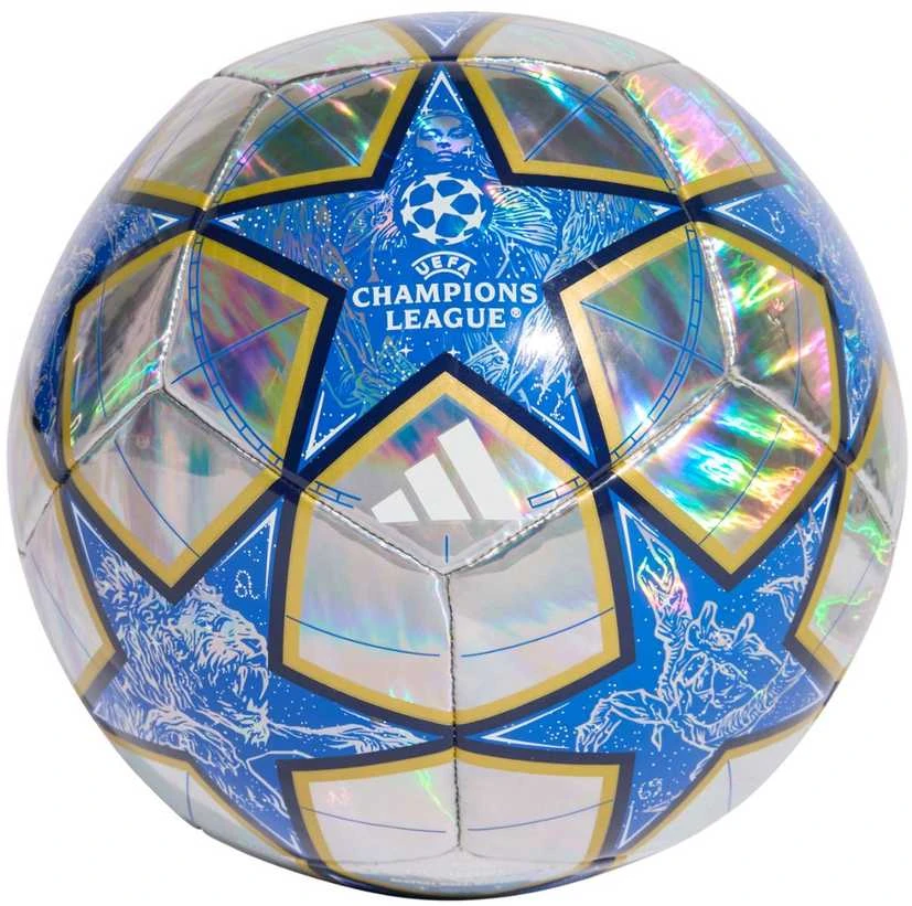 Futbolo kamuolys adidas UCL Training 25/26 League Stage Foil sidabrinė ir-mėlyna JP1549 (5)