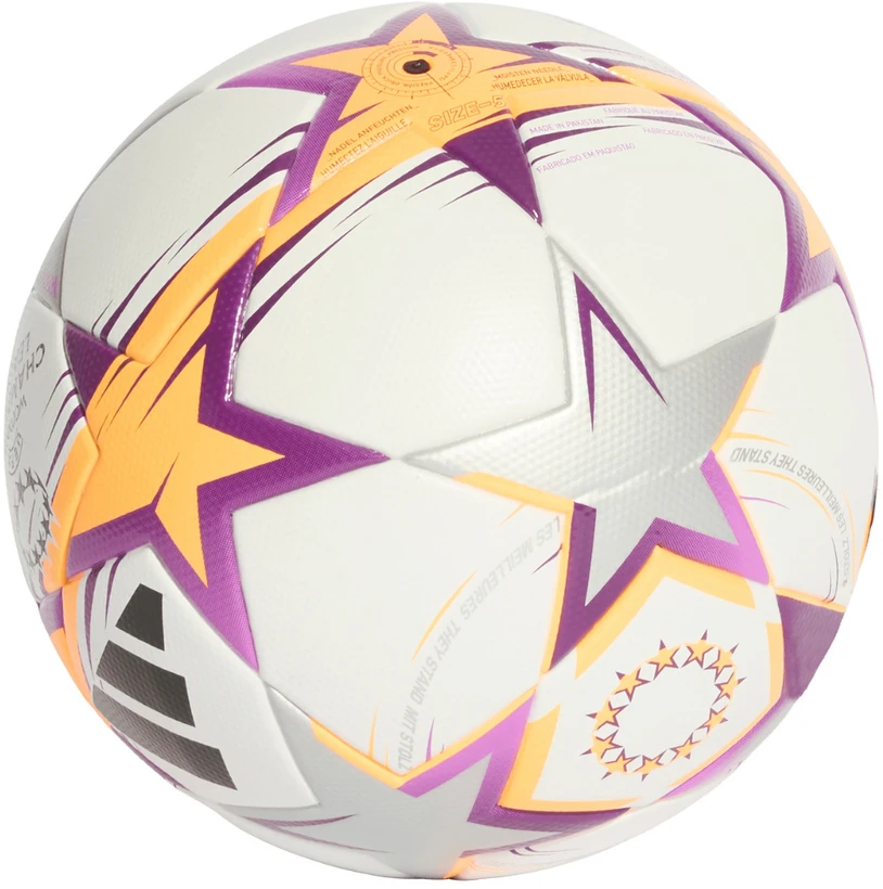 Futbolo kamuolys adidas UCL Womens League 26/27 League Stage balta ir-oranžinė-sidabrinė KE5142 (4)