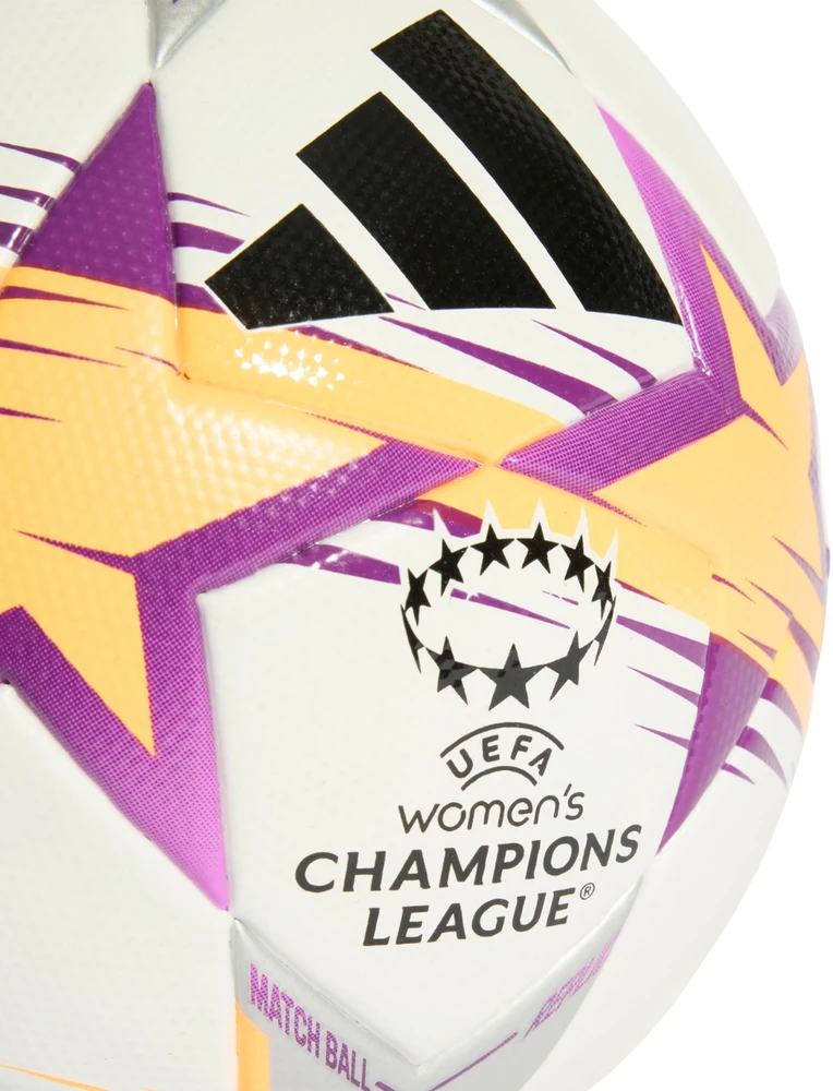 Futbolo kamuolys adidas UCL Womens League 26/27 League Stage balta ir-oranžinė-sidabrinė KE5142 (4)