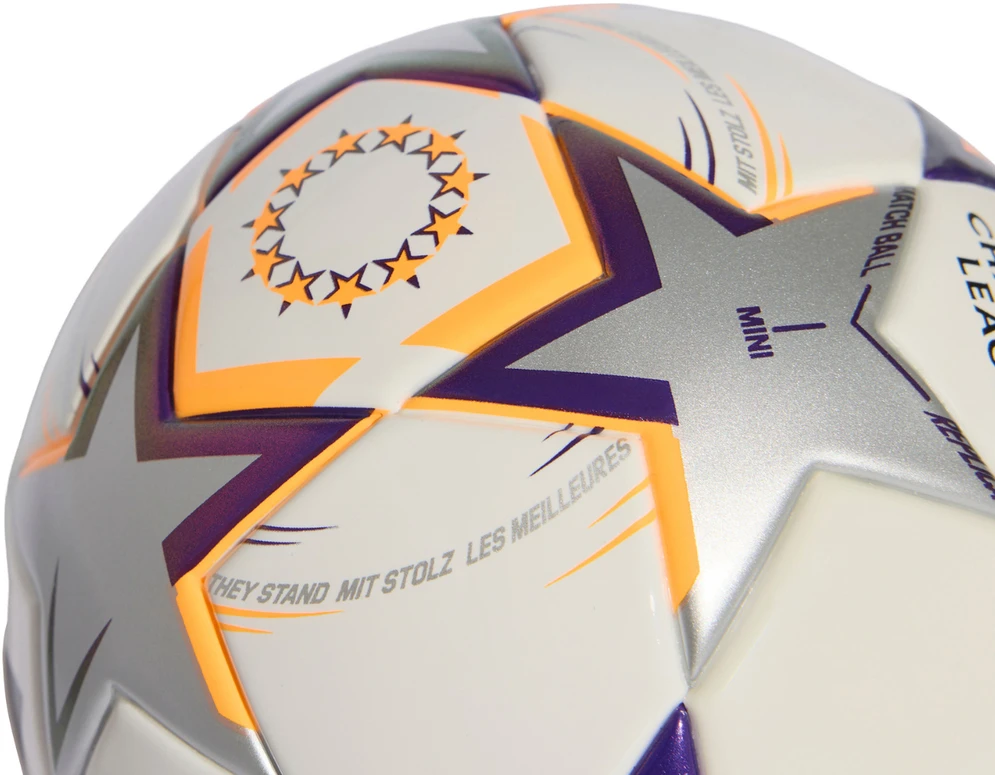 Futbolo kamuolys adidas UCL Womens Mini 26/27 League Stage balta ir-oranžinė-violetinė KE5143 (1)