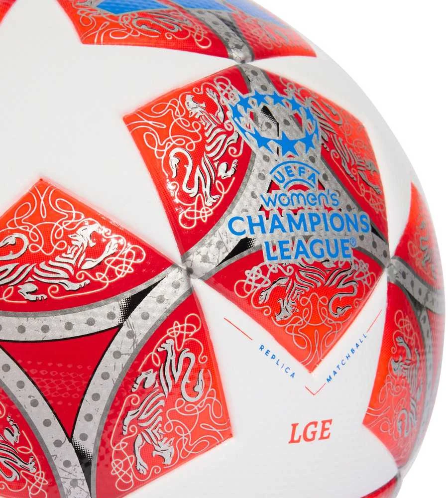 Futbolo kamuolys adidas Womens UCL 25/26 Final League balta ir-raudona JW1326 (4)