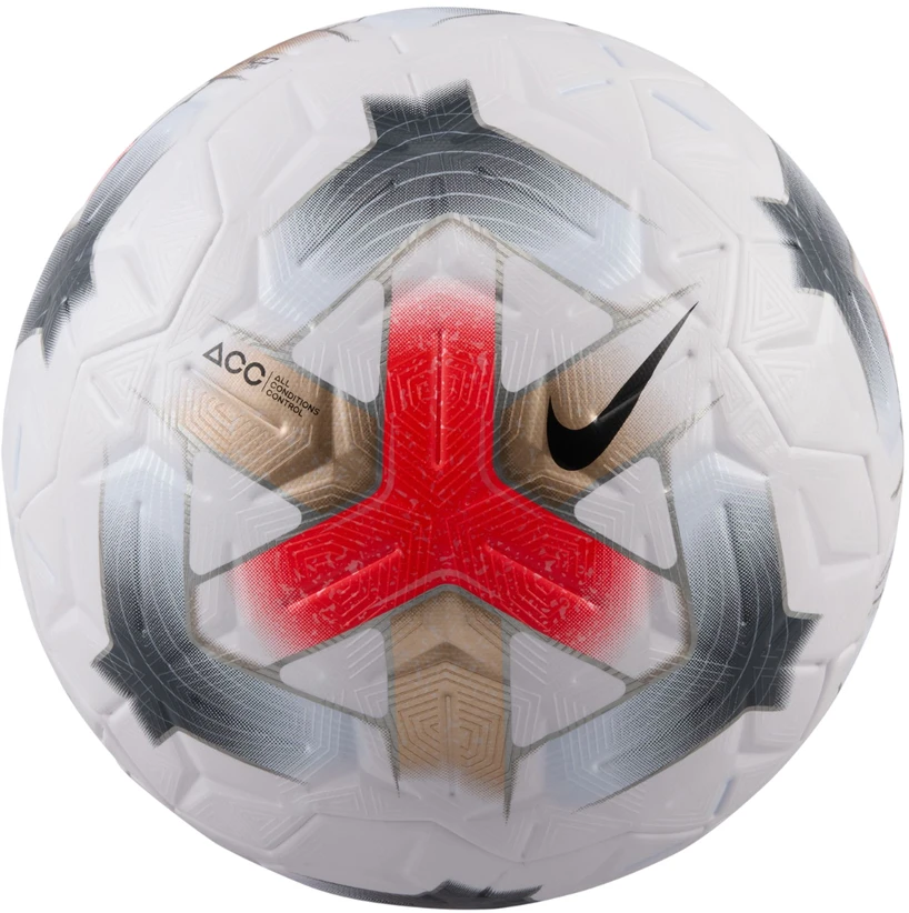 Futbolo kamuolys Nike Control balta ir-juoda-raudona IQ0618 100 (5)