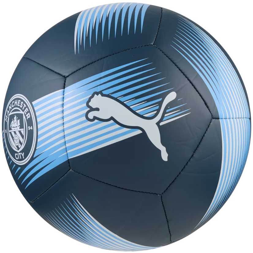 Puma Mcfc Ess Ball 08477404 futbolo kamuolys, mėlynas, 5 dydis