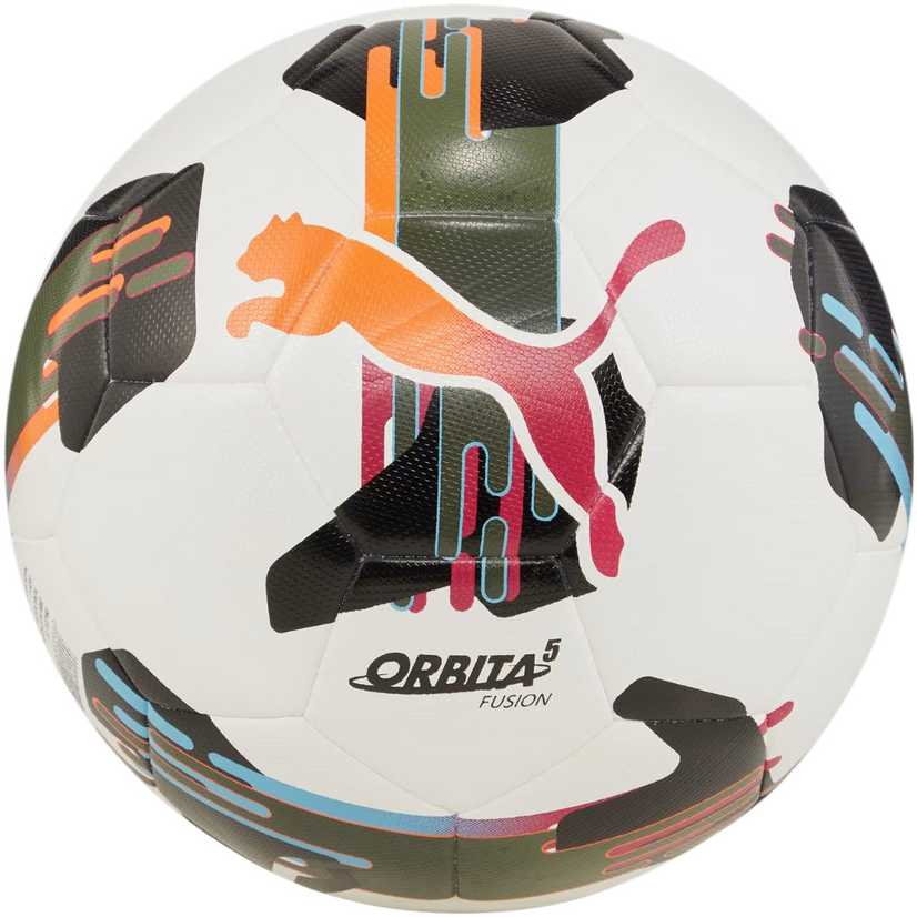 Futbolo kamuolys Puma Orbita 5 Fusion balta ir-oranžinė-juoda 84331 01 (5)