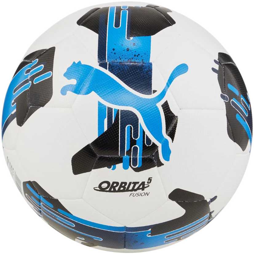 Futbolo kamuolys Puma Orbita 5 Fusion balta ir-mėlyna-juoda 84331 05 (5)