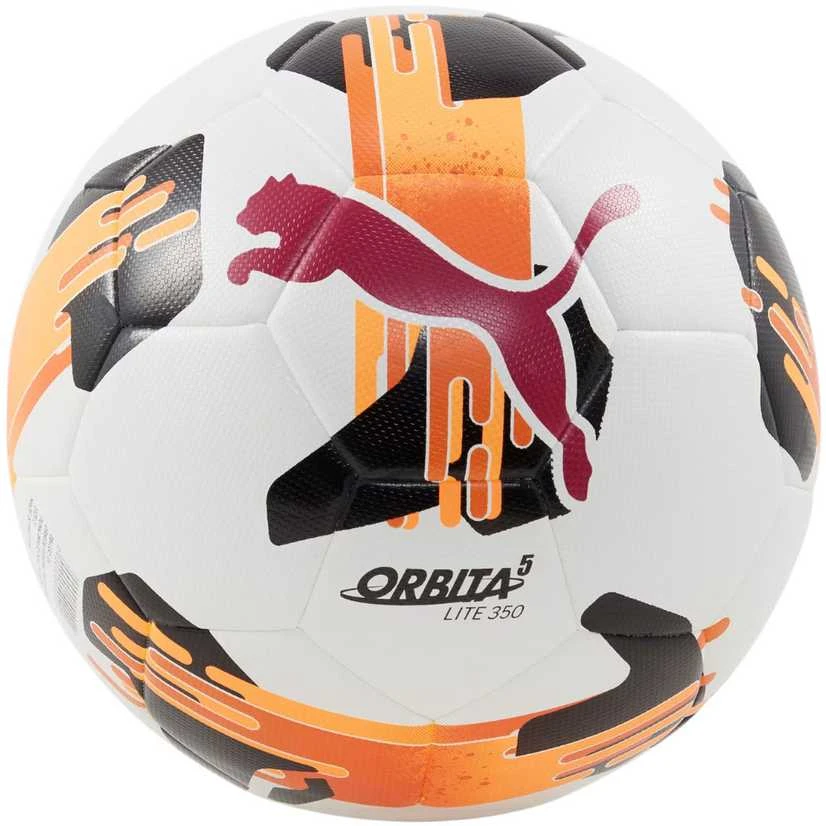Futbolo kamuolys Puma Orbita 5 Fusion Lite 350g balta ir-oranžinė 84332 01 (5)