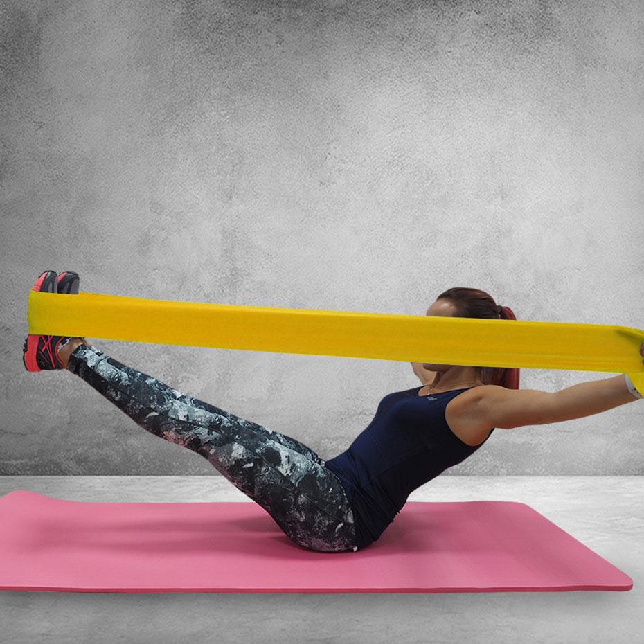 FITNESS PROFIT ILGAS LENGVAS TAMPRIKO DIRŽAS 200x15x0.35cm geltonas DK 2227