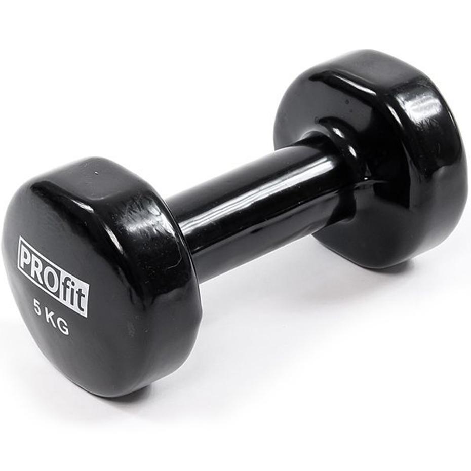 Profit vinilinė hantelis 5kg juodas DK 4102