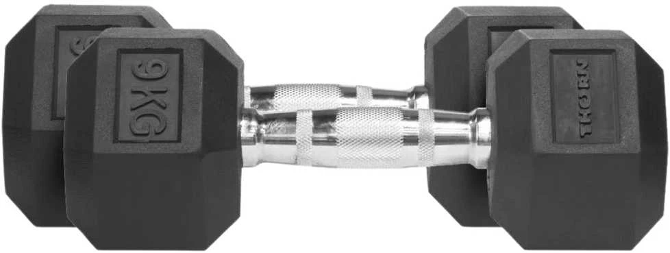 Hantle Thorn Fit Hex guminis hantelis 9,0kg x 2 vnt.