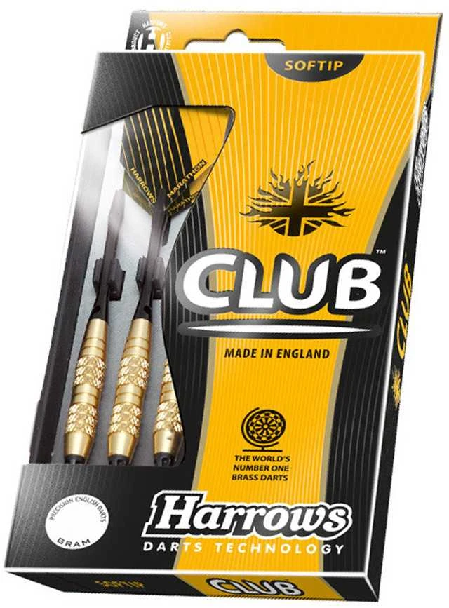 Harrows Smiginio strėlytės softip CLUB BRASS 3x18gK