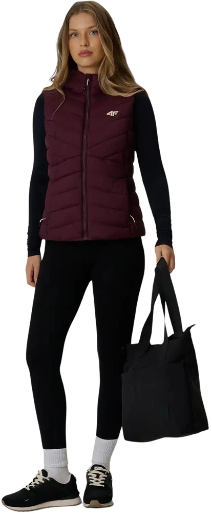 Kamizelka damska 4F F372 burgund 4FWAW26TVJAF372 60S (XL)