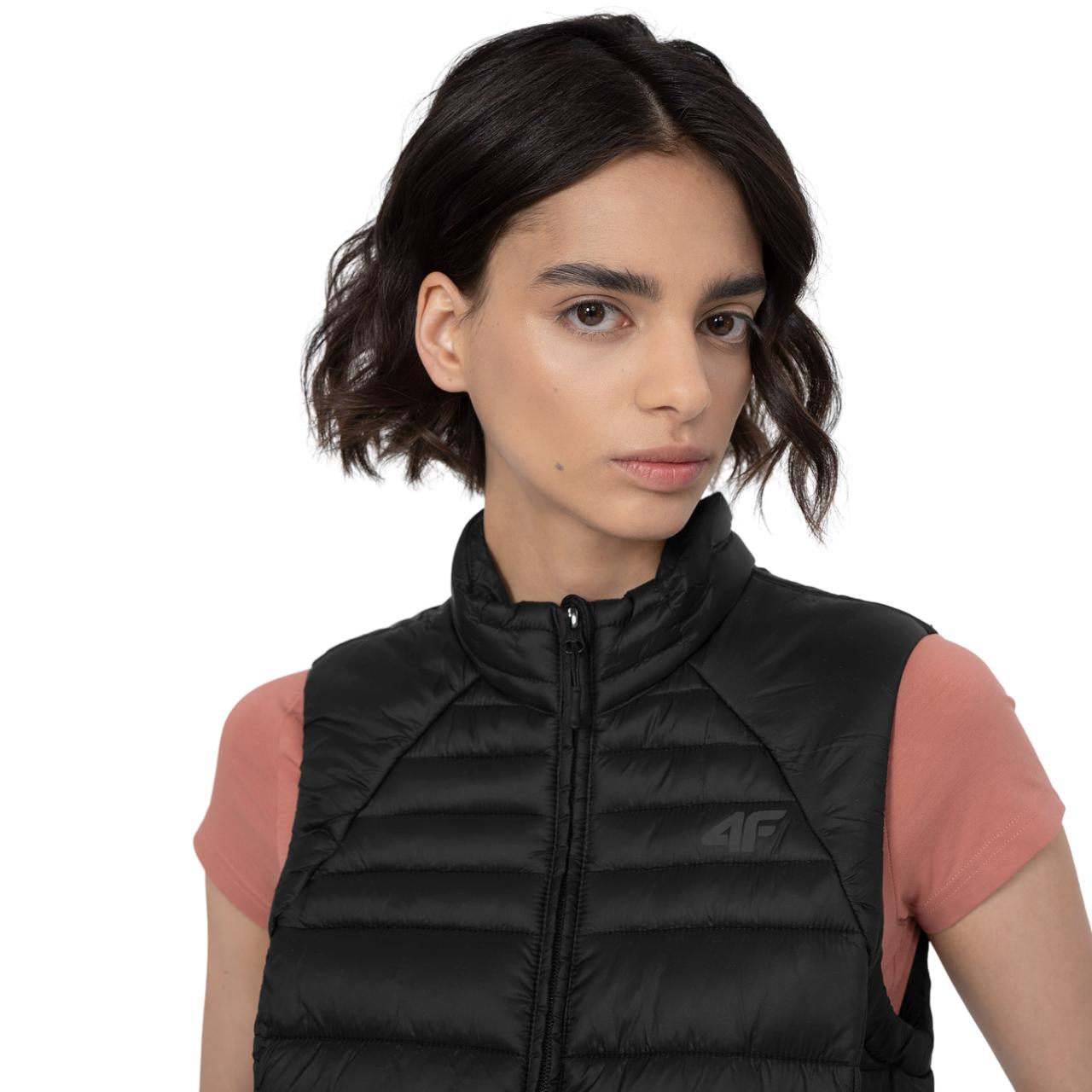 Women’s down vest 4F F091 deep juodas 4FSS23TDJAF091 20S