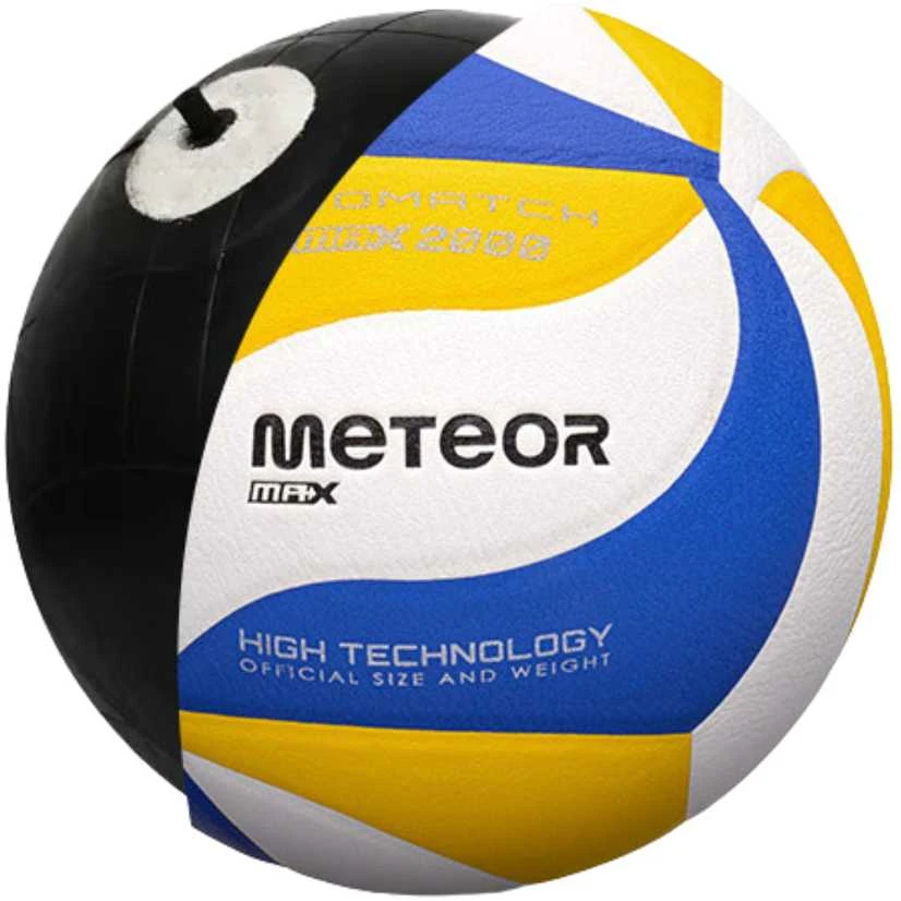 Tinklinio kamuolys Meteor Max 2000, mėlynas/geltonas/baltas