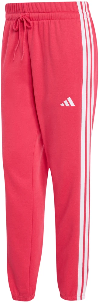 Kelnės moterims adidas Essentials 3-Stripes French Terry Cuffed rožinė KF8339 (XL)
