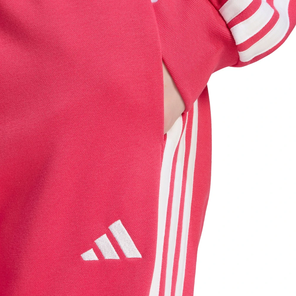 Kelnės moterims adidas Essentials 3-Stripes French Terry Cuffed rožinė KF8339 (XL)