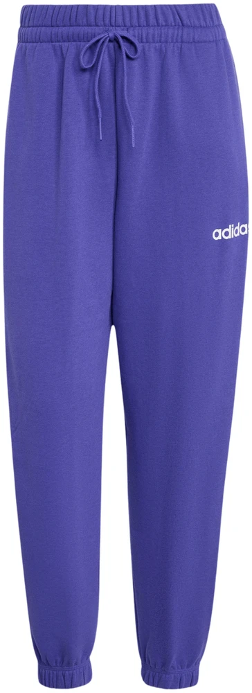 Kelnės moterims adidas Essentials Linear French Terry Cuffed violetinė KF8363 (L)