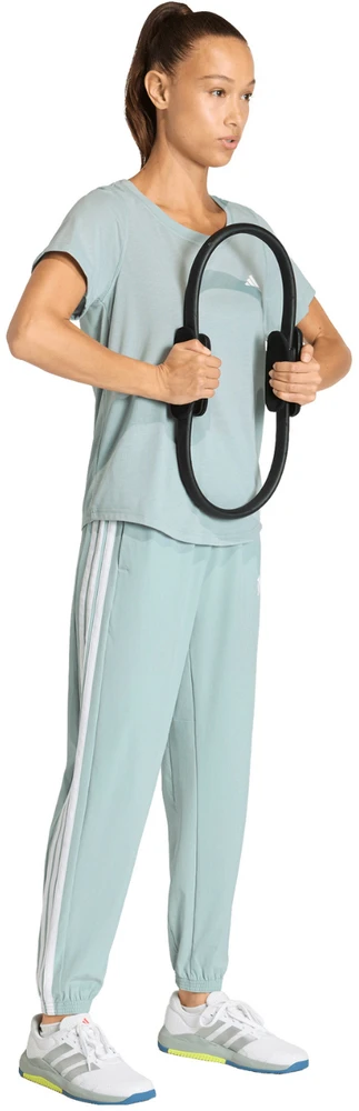 Kelnės moterims adidas Workout Essentials 3-Stripes Woven mėtų KC5494 (S)