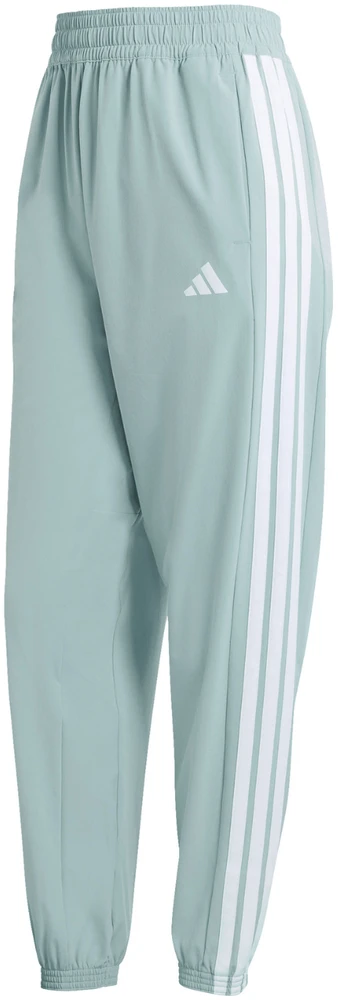 Adidas mėtų spalvos sportinės kelnės su trimis juostelėmis