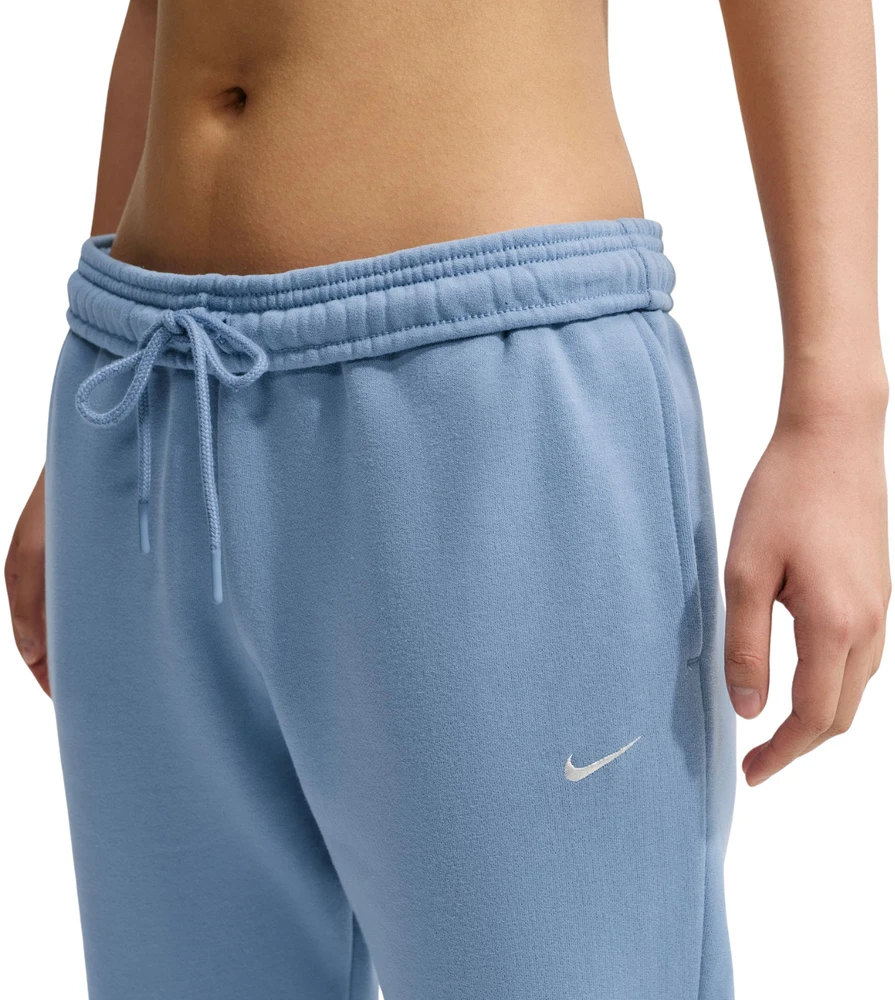 Kelnės moterims Nike Studio Fleece jasnoniebieskie IM8076 486 (L)