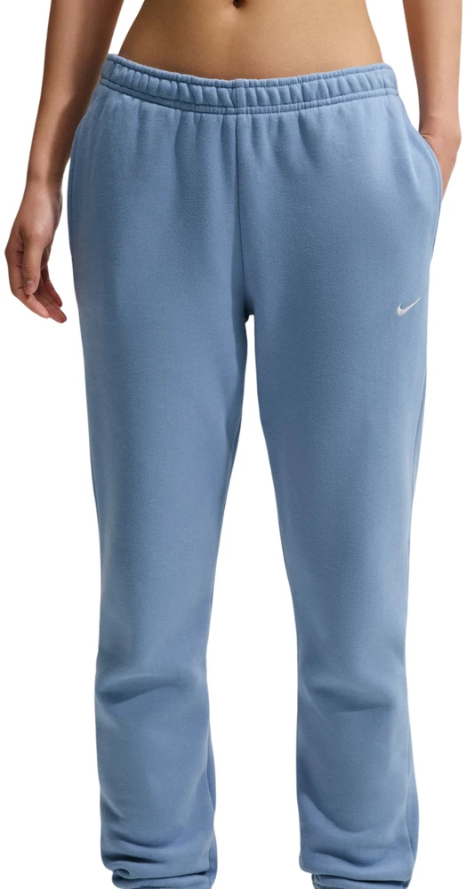Kelnės moterims Nike Studio Fleece jasnoniebieskie IM8076 486 (L)