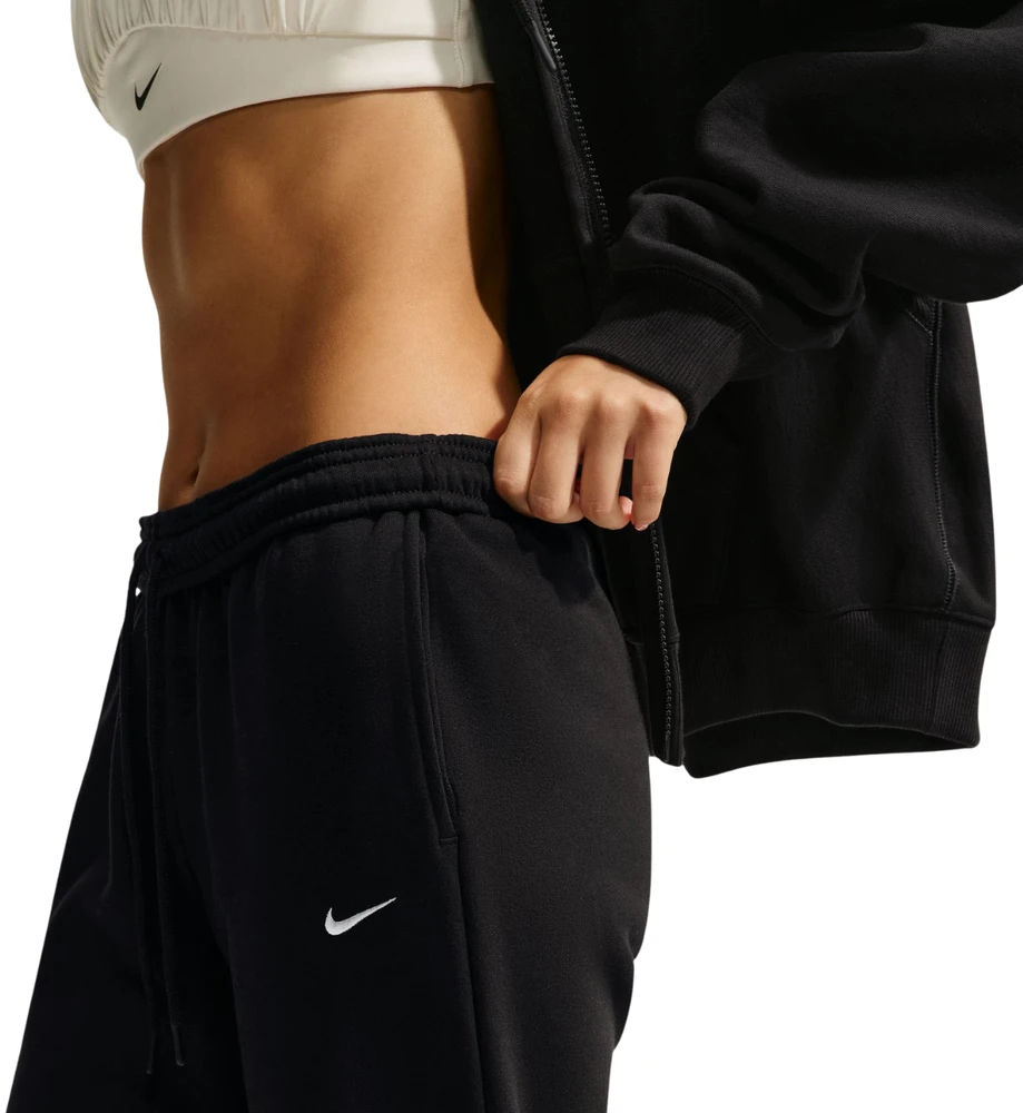 Kelnės moterims Nike Studio Fleece Medium Weight juoda IM8078 001 (XL)