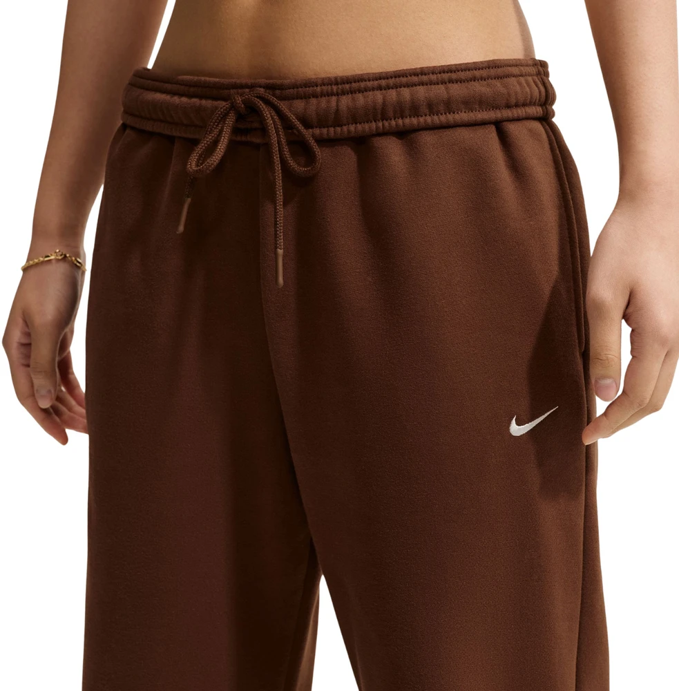 Kelnės moterims Nike Studio Fleece Medium Weigh ruda IM8078 259 (S)