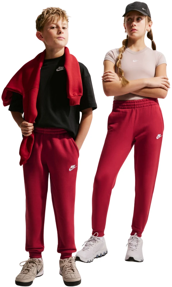 Kelnės vaikams Nike Sportswear Club Fleece raudona FD3008 608 (XL)