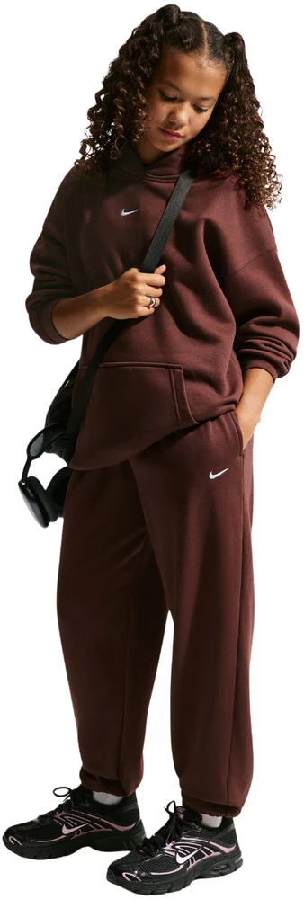 Kelnės vaikams Nike Sportswear Studio Fleece ruda IM4905 658 (XL)