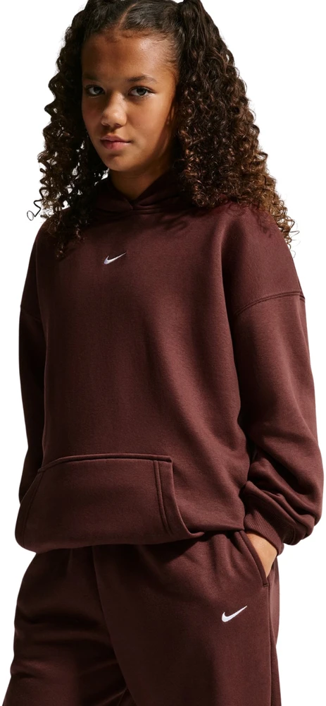 Kelnės vaikams Nike Sportswear Studio Fleece ruda IM4905 658 (XL)