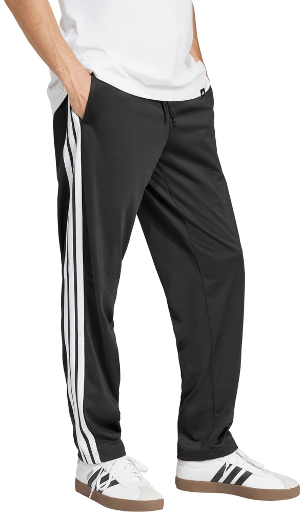Kelnės vyrams adidas 3-Stripes Tricot Regular-Fit Open Hem juoda JI8802 (S)