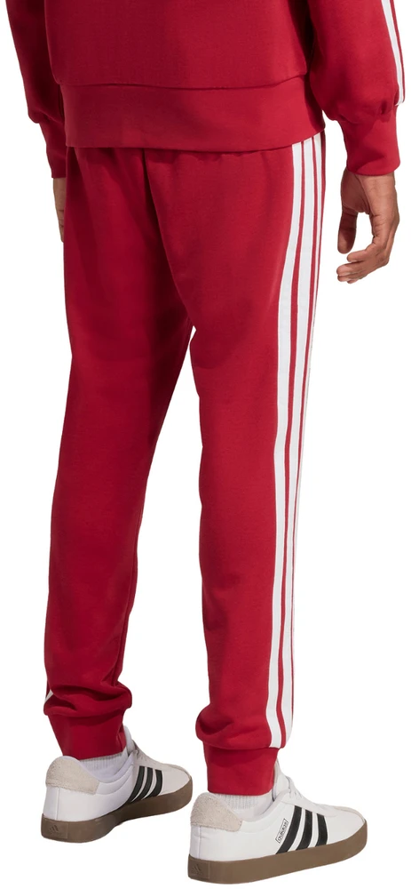 Bordo adidas kelnės su baltomis juostelėmis iš nugaros